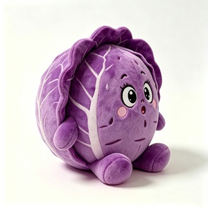 Peluche de Repollo Rojo Redondo y Suave Personalizado, Adorable Almohada de Peluche de Vegetal, Lindo Juguete de Peluche de Repollo Morado - Product Image 4
