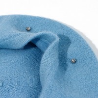 Boina de Lana con Pedrería y Diseño de Aliento de Bebé al por Mayor para Mujer, Gorra de Pintor Vintage a Rayas Transpirable para Otoño/Invierno, Sombreros de Moda OEM/ODM