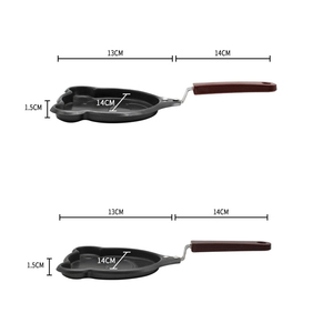 Mini sartén antiadherente para desayuno en forma de corazón, tortilla y molde para pasteles de acero al carbono - Product Image 4