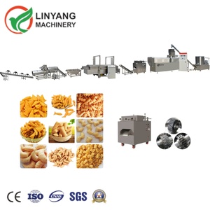 Puff Maize Corn Frying Fried Snacks Twin Screw Extruder Continuous <strong>Fryer</strong> Fired Corn Bugles Corn <strong>Chips</strong> Snacks Processing Line - Product Image 1