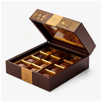 Boîte d'emballage de chocolat de luxe personnalisée en gros avec ruban, boîte cadeau pour chocolat