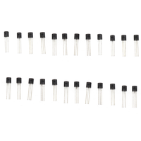 480PCS Transistors à diode TO-92 PNP NPN en silicium, 24 spécifications de haute et basse fréquence, 20 pièces chacune