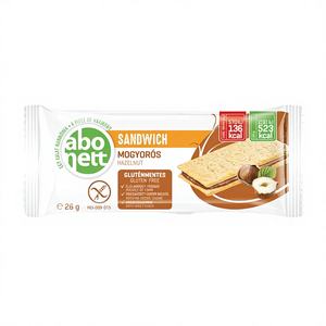 Sándwich de Avellanas Sin Gluten Abonett 26g X 25 Unidades, Bocadillo de Nueces y Semillas de Hungría, Modelo 0704880 - Product Image 1