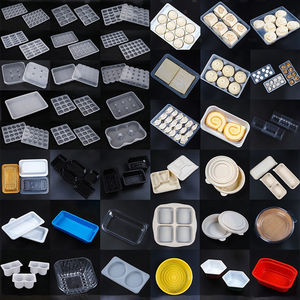 Recipiente de Alimento Retangular Plástico <span class=keywords><strong>PET</strong></span> Reciclável KS para Armazenamento e Embalagem de Petiscos de Sushi para Biscoitos Bolos Hambúrgueres - Product Image 1