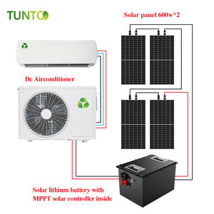 Prix d'usine Climatiseur solaire 100% <span class=keywords><strong>12000</strong></span> <span class=keywords><strong>Btu</strong></span> avec batteries Unité divisée réseau Système d'énergie solaire domestique Garantie 5 ans - Product Image 5