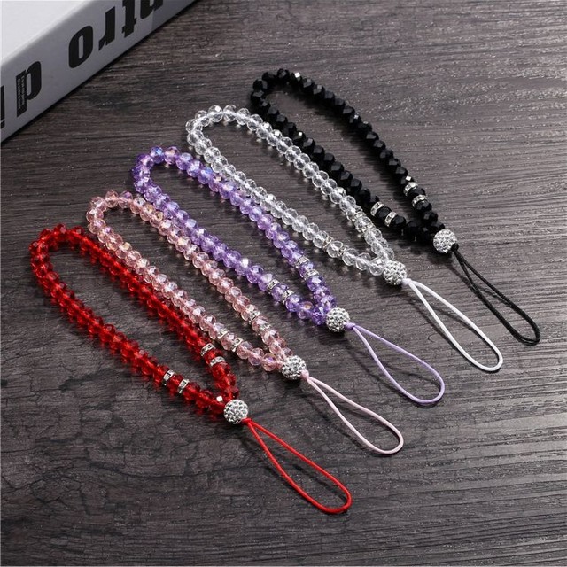 DIY Phone Strap Lanyard Crystal Beads Mobile Phone Chain Accessories for Mobile Phone