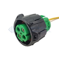 Connecteur femelle automobile de type ITT 0090-082, fiche de câblage DIN, gris vert, installation de câble APD, prise 121583-0002