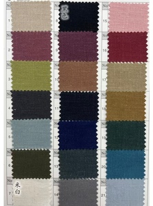 ALBBIA021 Royal Blue Casual Woven Linen Crepe <b>Set</b> Button Detail <b>Blazer</b>-Style Asymmetric Wrap Top Wide-Leg Trousers (Daily Wear) - Product Image 5