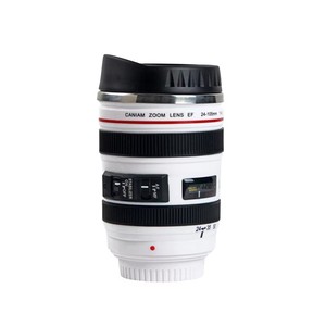 Tasse de tasse de café de Ef24-105mm d'<span class=keywords><strong>appareil</strong></span>-<span class=keywords><strong>photo</strong></span> de reflex d'acier inoxydable personnalisé, tasses auto-remuantes thermiques noires d'<span class=keywords><strong>objectif</strong></span> de caméra - Product Image 3