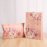 Travesseiro de papel para presente, caixa de presente com embalagem de papel de lenço de seda personalizada, itens de embalagem rosa de alta qualidade