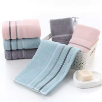 Serviettes en coton doux en gros, logo brodé, serviettes de luxe 100% coton, super douces, pour les mains ou le visage, adaptées à la maison et aux hôtels