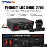 Sirène électronique multifonctionnelle Senken Premium étanche CJB 100w avec amplificateur d'avertissement et microphone pour voiture, camion, ambulance