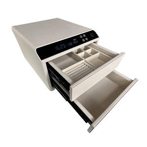 Venta caliente de fábrica de cuero de lujo cajón <span class=keywords><strong>Seguro</strong></span> Hogar Inteligente huella digital WIFi todo acero antirrobo <span class=keywords><strong>seguro</strong></span> - Product Image 5