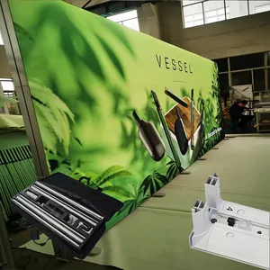 Advertising Tradeshow exhibition booth display tension fabric backdrop SEG pop up led backlit light box