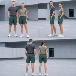 Shorts de course athlétiques unisexes respirants à séchage rapide en tissu technique avec logo réfléchissant, style urbain <span class=keywords><strong>nomade</strong></span>, pour le travail et les loisirs, personnalisables OEM - Product Image 2