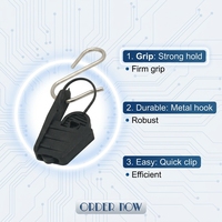 Penjepit Tegangan Kabel Drop S Hook Fiber Optik C-350 FTTH Nylon Plus Fiber Glass 0.5 KN Bersertifikasi CE