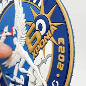 <strong>Custom</strong> Personalized <strong>Hook</strong> And <strong>Loop</strong> Round Professional Soft 3d Pvc Rubber <strong>Patch</strong> For Clothing Hats - Product Image 3