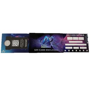 Apollo Satellite Sim Card Enclosed Holographic Packaging <b>Box</b> Rectangle Corrugated Board Telescope <b>Box</b> With QR Code And Details - Product Image 5