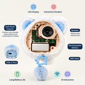 En gros, Jouet en peluche IA robot intelligent parlant, multilingue, avec interaction émotionnelle et fonction Q&A, Compagnon éducatif Plus - Product Image 6