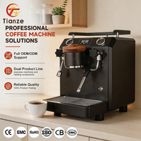 Mesin Kopi Espresso Komersial Profesional dengan Boiler Ganda Stainless Steel dan Pengaduk Susu