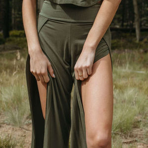 Femmes taille haute ample droite Sexy coton pantalons de sport-été fendu jambe <span class=keywords><strong>large</strong></span> Design décontracté Style de rue pour l'hiver - Product Image 3