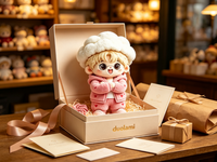 Peluche personnalisée en tissu doux rose pour cadeau promotionnel