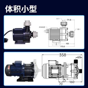 Bomba Centrífuga TDM DC 24V 48V Sin Escobillas, Resistente a la Corrosión, para la Industria Química, Horizontal, de Una Sola Tapa, con Salida de 1 Pulgada - Product Image 3