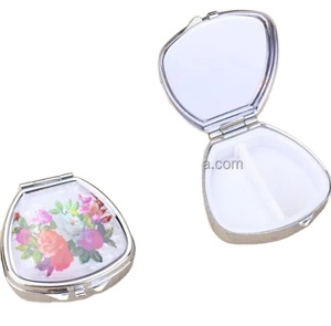 square Shaped logo Printed Decorative Metal Pill Box for Promotion