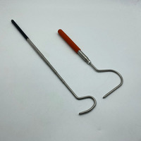 Perche télescopique en acier inoxydable, extension de 10 pieds avec crochets pour outil d'capture de serpent