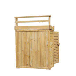 חם מכירה מעץ ארון ארון גינה חיצונית ארון גן ארון עץ מחסן גינה - Product Image 4
