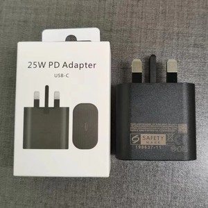 Cargador tipo C PD original de 25W, <span class=keywords><strong>EP</strong></span> <span class=keywords><strong>TA800</strong></span>, enchufe británico, adaptador de corriente de 3 pines, cargador superrápido para Samsung S25, S24, S23, 2 uds. - Product Image 1