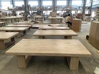 Designs de mode, meubles en bois d'orme vintage, style industriel, table basse naturelle