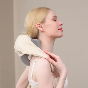 Populaire almohadilla termicapara cuello y hombro alivio de la tension musculaire masajeador de cuello masaje manuel simulado