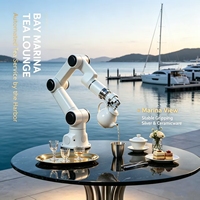 Bras robotique collaboratif à 6 axes Cobot pour la station de café et de thé, solution robotique de manutention et de placement automatique de tasses