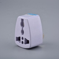 Adaptor steker standar Amerika 2pin listrik AS ke dunia konverter steker putih AS Universal adaptor daya perjalanan internasional