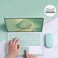 Sarung Tablet Papan Ketik untuk Xiaomi Pad 5 Pro, Sarung Tablet Mi Pad 5 5 Pelindung Papan Ketik Nirkabel Korea Rusia 11 2021