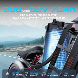 Vélo électrique tout-terrain robuste à pneus larges 26 pouces, vélo de ville avec porte-bagages arrière robuste, puissance de freinage fiable - Product Image 3