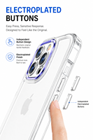 Étui de protection métallique pour appareil photo pour iPhone 16 17 Pro Max, coque arrière transparente mate avec protection d'objectif en aluminium, coque de luxe antichoc