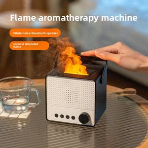 Bluetooth hoparlör uçucu yağ difüzör simülasyon alev Aroma nemlendirici beyaz gürültü makinesi uyku yardım taşınabilir şarj edilebilir - Product Image 2