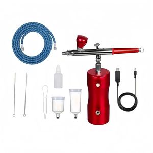 Handheld Airbrush Rechargeable <b>Electric</b> Air Pump <b>Kit</b> Gravity Feed Adjustable Speed Artwork Model Painting USB Powered Portable - Product Image 4