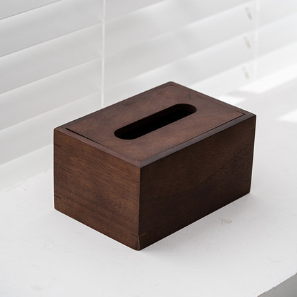 Walnut Tissue Box - Simple Right Angle