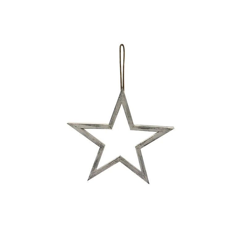 OEM Factory Fashionable High Quality S/2 Star Shape Wooden Wall Hanging For Home Decoration