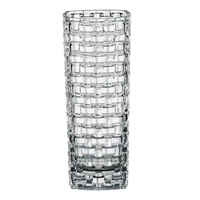 Vase en verre moderne écologique de haute qualité en cristal clair grand Vase à fleurs réversible glaçure transparente Unique nouveau Vase de sol