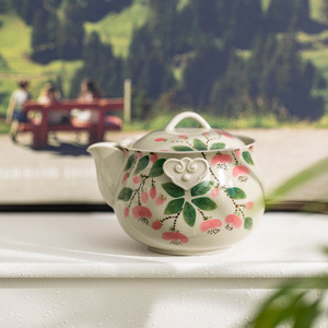 Juego de té floral pintado a mano chino-<span class=keywords><strong>Ash</strong></span> Glazed Ceramic Gongfu Teaware - Product Image 5