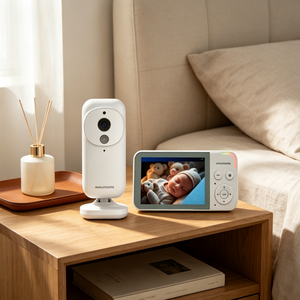 Caméra de surveillance pour bébé au design adorable, connexion sans fil privée, minuteur <span class=keywords><strong>d</strong></span>'alimentation et fonction de vision nocturne automatique - Product Image 1