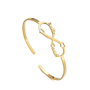 <strong>Customized</strong> Name Letter <strong>Cuff</strong> <strong>Bracelet</strong> Waterproof Opening PVD18k Gold-plated Stainless Steel <strong>Bracelet</strong> <strong>Bracelet</strong> Jewelry for Women - Product Image 3