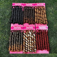 Extensions de cheveux synthétiques Julianna 300g, style queue de cheval, ondulations lâches, boucles en spirale, tresses au crochet, boucles françaises, cheveux bouclés pour tressage