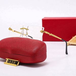 Gafas de Sol de Piloto sin Marco de Lujo, Estilo 2023, Protección UV400, Color Dorado, Unisex, de Diseñador, para Hombre y Mujer - Product Image 5