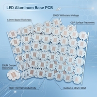 Base en aluminium pour LED, PCB MCPCB, substrat rond en aluminium 1,2 mm, traitement de surface OSP en cuivre 25 µm