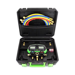 Super Starts 2-Valve Digital <span class=keywords><strong>Manifold</strong></span> Gauges ST-B268D Uso Doméstico Refrigeração HVAC Tabela <span class=keywords><strong>Set</strong></span> Ferramenta <span class=keywords><strong>R22</strong></span> R32 R600 <span class=keywords><strong>R410A</strong></span> R134A - Product Image 1